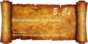 Bernhauser Csongor névjegykártya