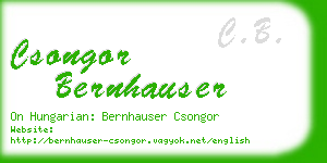 csongor bernhauser business card